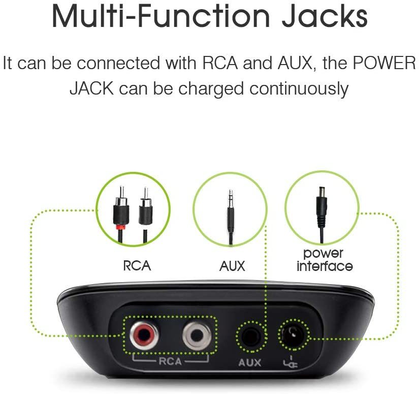 Esinkin Bluetooth Receiver Wireless Audio Adapter 4.0（NFCEnabled） for