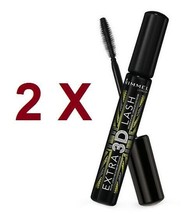2 X Rimmel 3D Extra Lash Mascara Volumizing Lengthening Defining BLACK - $15.74