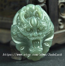 Real jade, Chinese jade "leading" natural charm amulet pendant - $26.99