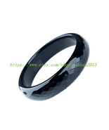 handmade natural charm round black jade bracelet  diameter of 58 mm or 60mm - $66.99