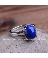 925 sterling silver hand-carved natural lapis lazuli ring size (we Size 6 - 9) f - $36.99