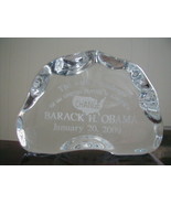 lIMITED EDITION OBAMA crystal paperweight change - $24.00