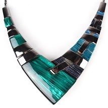 Fashion Jewelry Sets Gunmetal Plated Multicolor green blue - $21.99