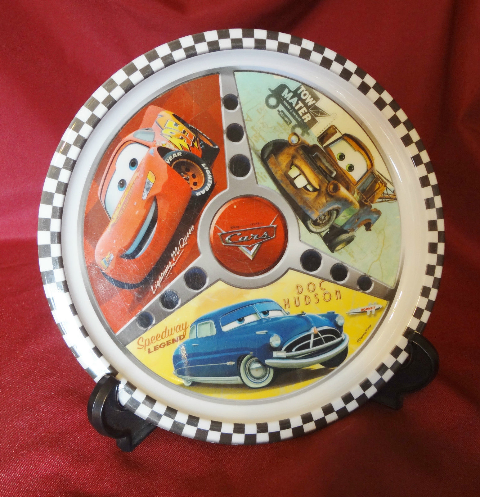 Disney Pixar Cars Dinner Plate Lightning McQueen Doc Hudson Tow Mater ...