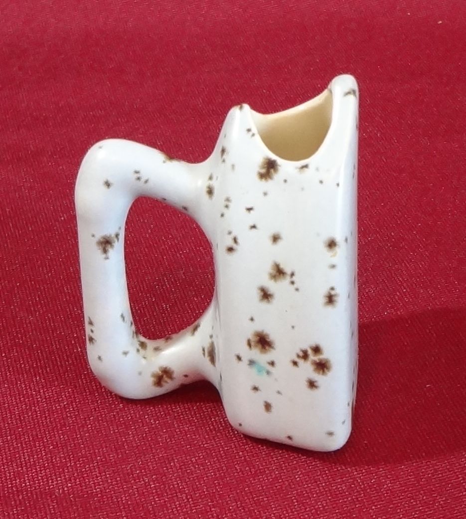 Miniature Ceramic Speckled Iron Toothpick Holder Vase Vases
