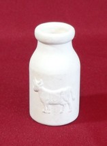 Miniature Milk Bottle Vase White Dairy Cow - $1.99