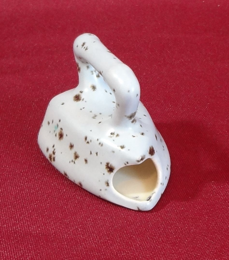 Miniature Ceramic Speckled Iron Toothpick Holder Vase Vases