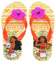 Moana Disney Princess Girls Flip Flops Beach Sandals w/ Optional Sunglasses Nwt - £8.24 GBP