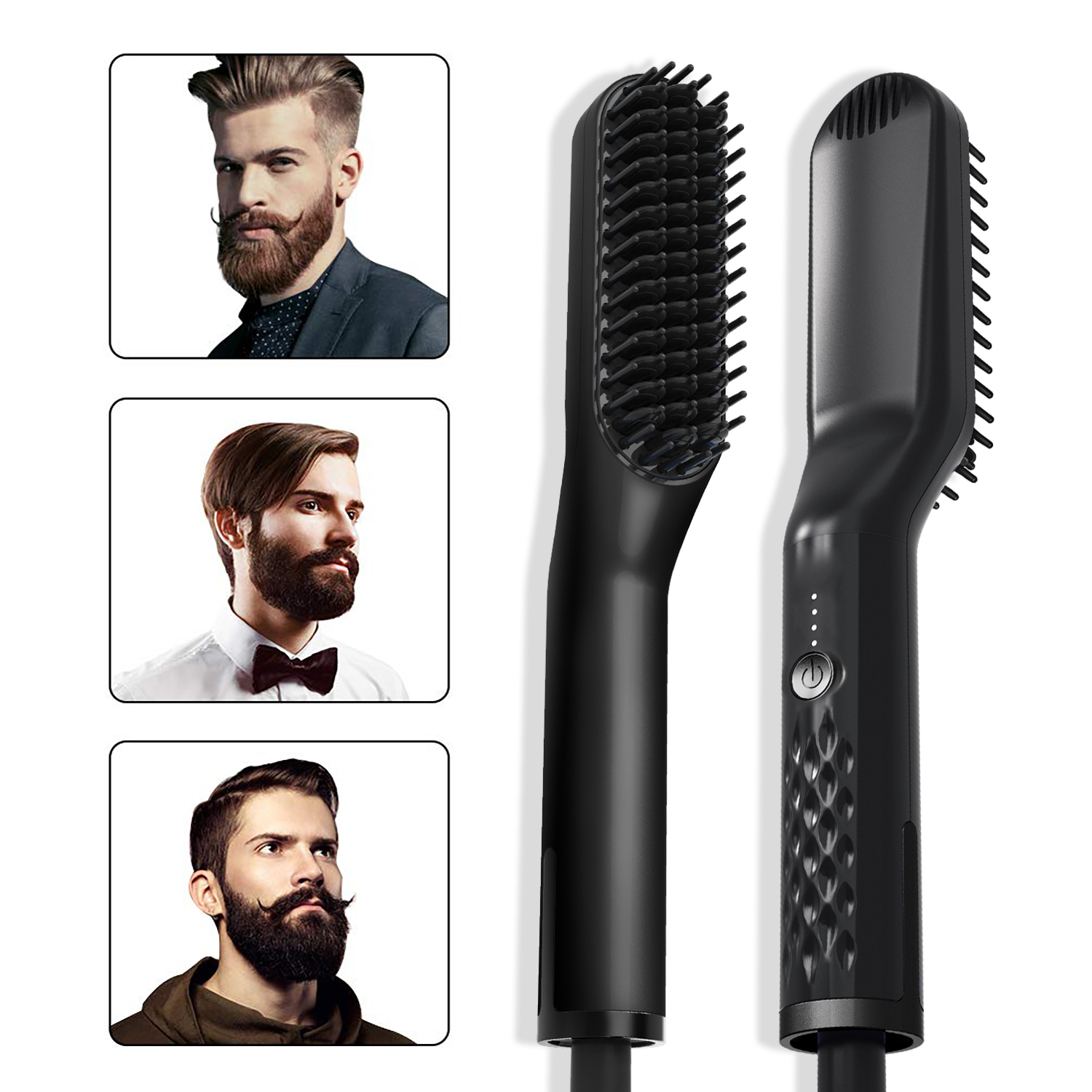 2 IN 1 Mens Beard Straightener Board & Hair Straightener Brush Fast ...