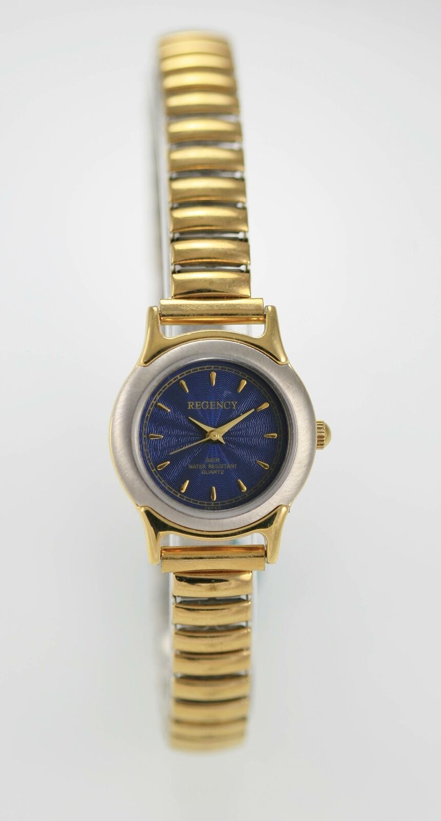 Regency Womens Watch Stainless Silver Gold Stretch Water Res 30m Blue ...