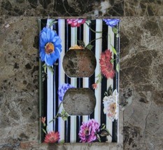 ❤️Double Outlet Switch Plate made w/Mackenzie Childs Cutting Garden Paper❤️ - $11.72