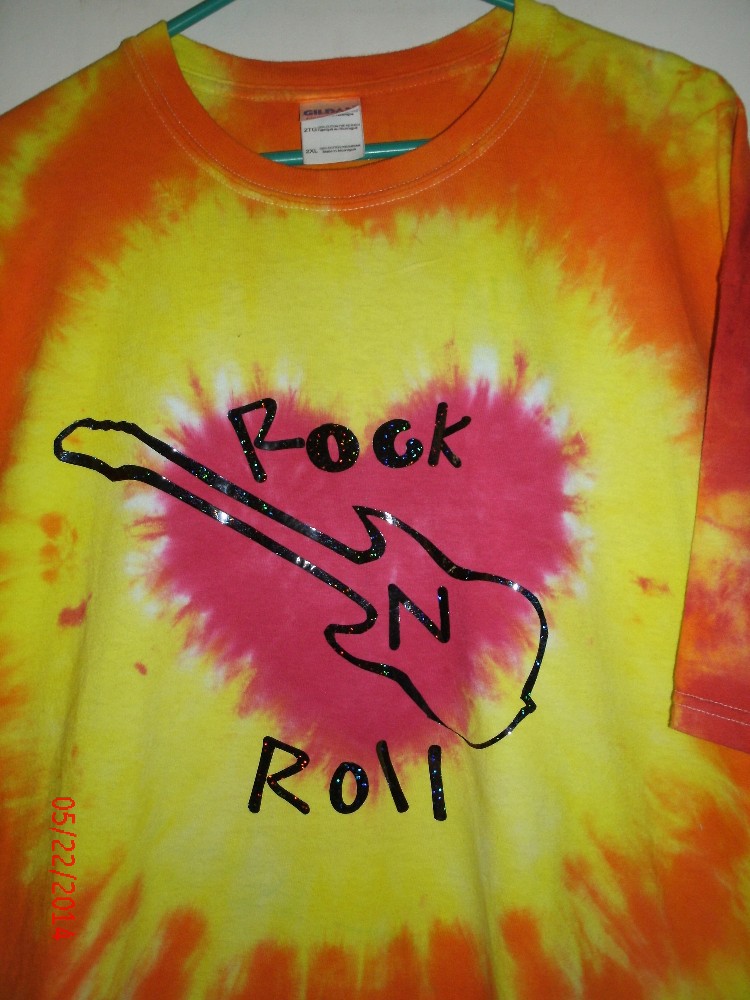 rock and roll tie dye shirts