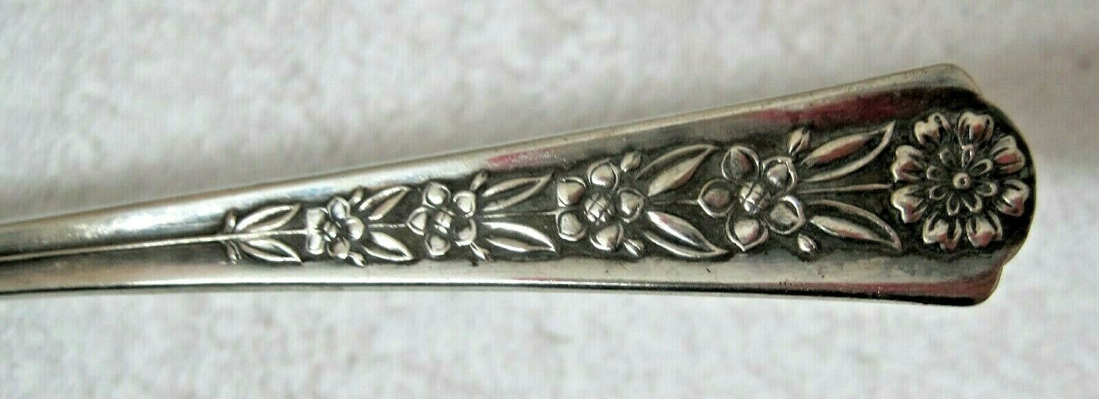 1950's Delight Silverplate Meriden International Silver Serving Spoon 7