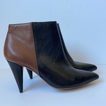 Dolce Vita Womens ‘Riko’ Colorblock Leather Bootie in Black and Brown 6M - $57.66