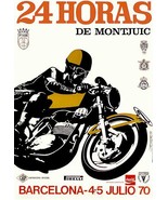 1970 24 Hours Of Montjuic Motorcycle Race - Barcelona Spain - Promotiona... - $32.99