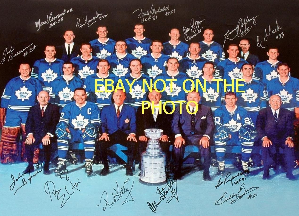 TORONTO MAPLE LEAFS STANLEY CUP 1967 TEAM PHOTO 5x7 Signed Autographed ...