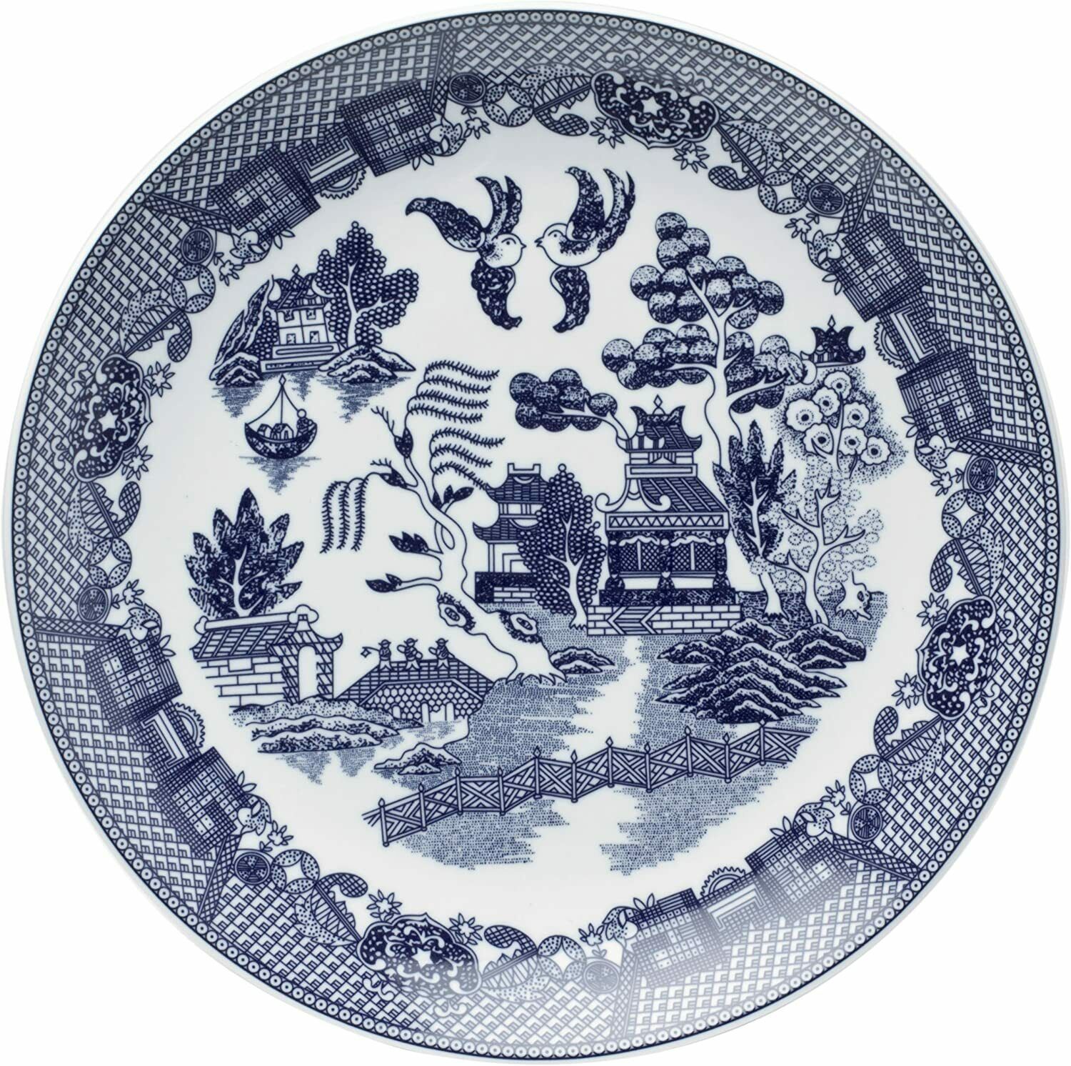 Primary image for HIC Harold Import (YK-319) Blue Willow Buffet Plate White Porcelain 12.25-In-New