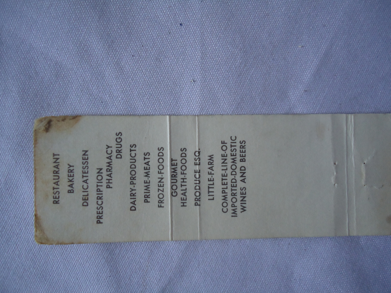 1970's WOODY'S MARKET RESTAURANT MATCHBOOK COVER WEST CARROLLTON OH