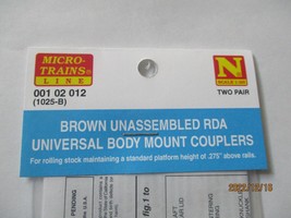 Micro-Trains Stock # 00102012 (1025-B) Brown Unassembled Coupler Body Mount (N) image 2