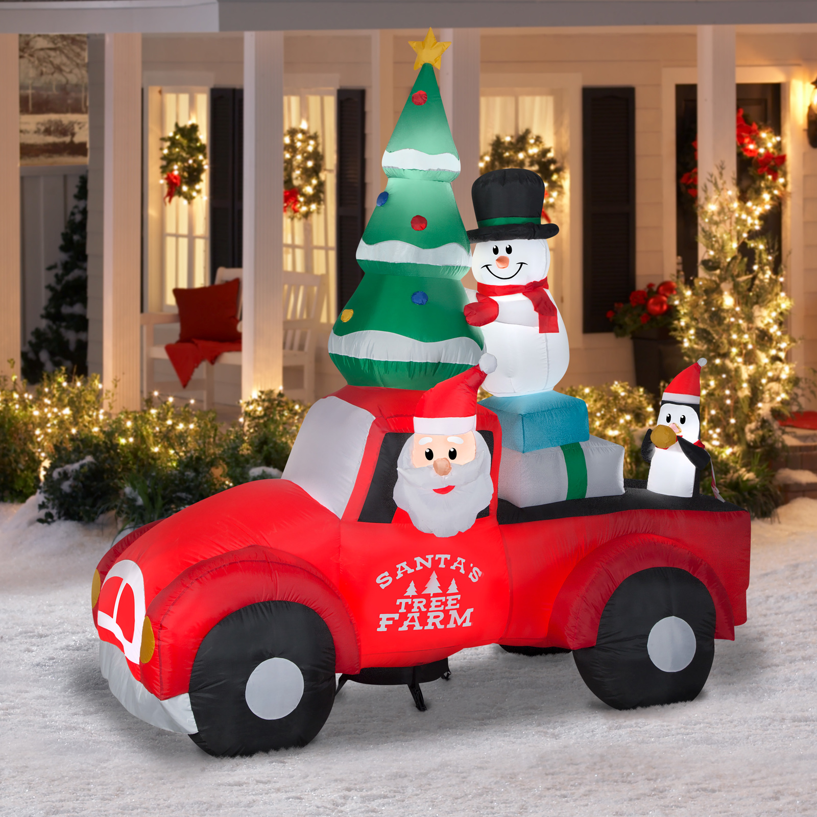 8` Vintage truck Inflatable by Gemmy Industries - Artificial Christmas ...