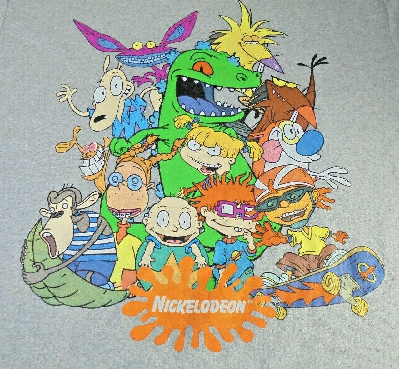 Cartoon Network Nickelodeon Men's Tshirt 1X Rugrats Simpsons Graphic ...