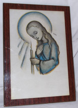 Vtg Sister Maria Innocentia M.I Hummel Candle Picture Print Litho Christ... - $8.54