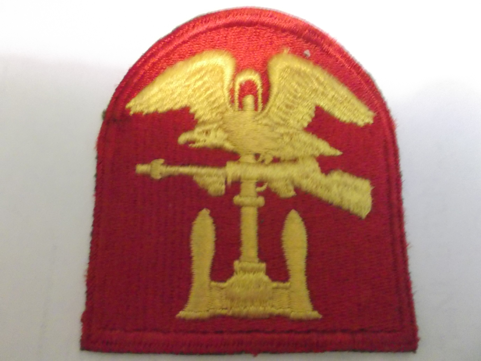 WWII Military Uniform Patch in Red with Gold and 50 similar items