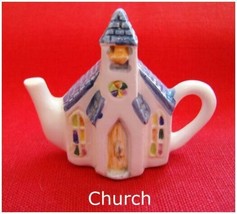 Mini-Teapot Church    from Roseville Series Canadian   Red Rose Tea Premium - $11.81