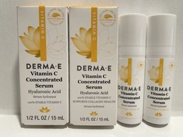 2x Derma E Vitamin C Concentrated Serum 0.5 fl oz 15ml Each NIB Travel Size - $11.88