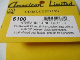 American Limited # 6100 Close Coupling Athearn F-Unit Diesels 2 Pair HO-Scale image 1