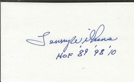 Lenny Wilkens Signed 3x5 Index Card w/ HOF Inscription