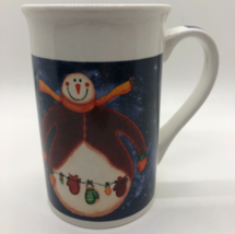 Royal Norfolk Winter Holiday Snowman with Scarf &amp; Mittens Tall Coffee Mu... - $4.99