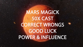 50X COVEN CAST CORRECT WRONGS LUCK INFLUENCE AND POWER MARS MAGICK Cassia4 - $55.77