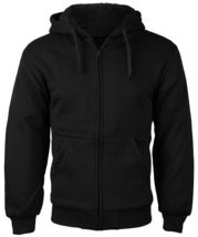 Men's Athletic Soft Sherpa Lined Fleece Zip Up Hoodie Sweater Jacket image 7