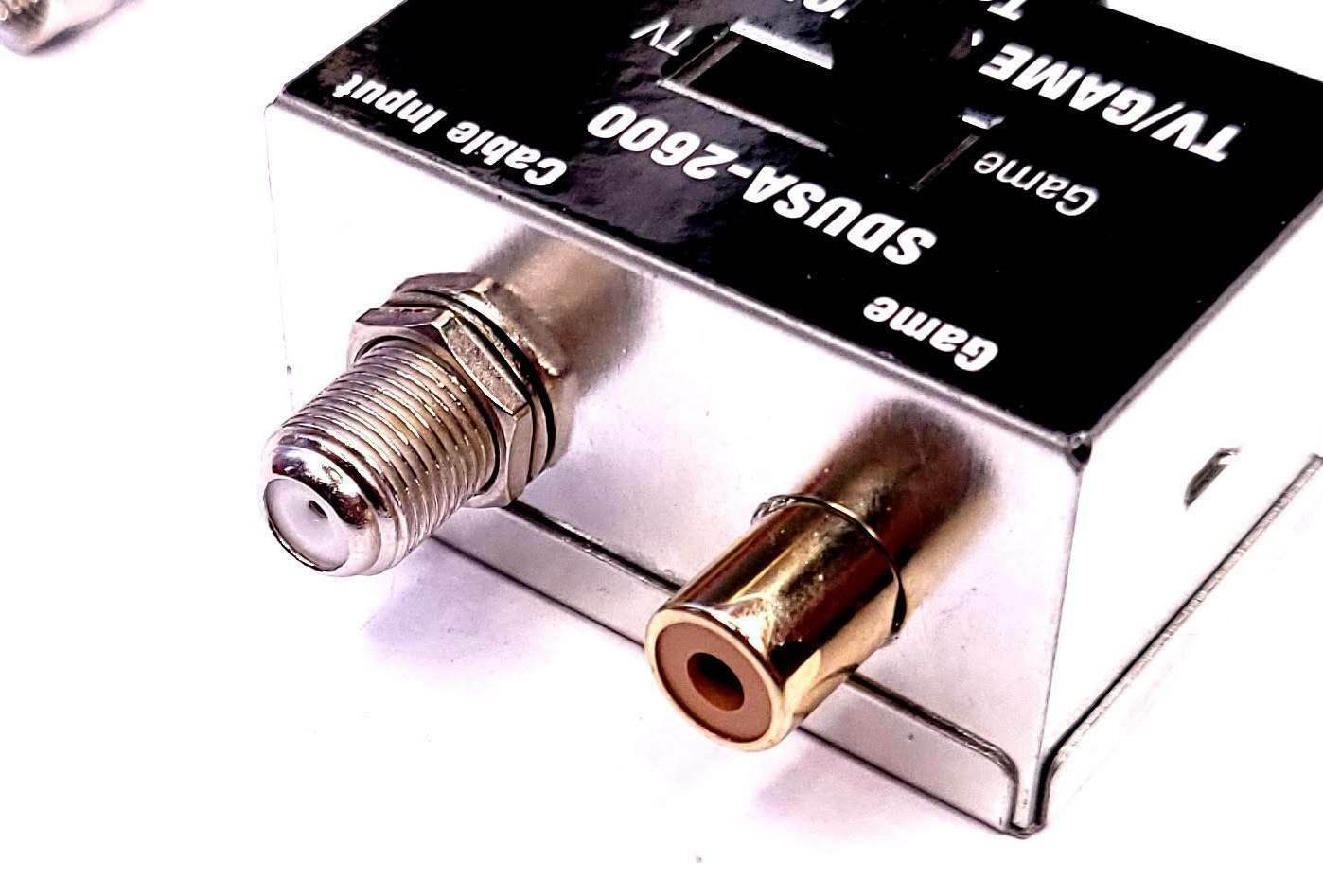 New Switch Box Adapter for Atari 2600 Cable Hookups Video Game RF TV