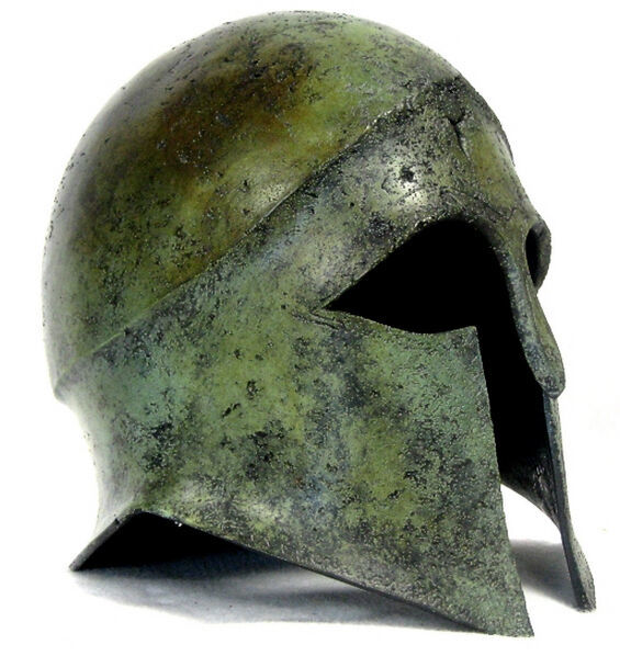 100% Bronze Ancient Greek Helmet from Thessaly Museum Replica ...