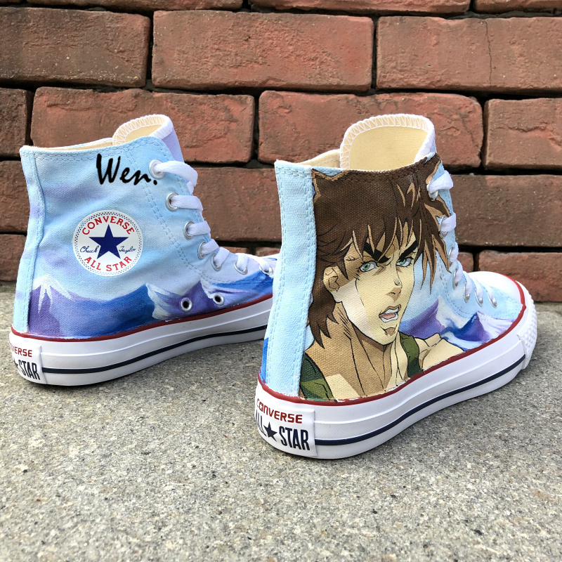 Anime JoJo's Bizarre Adventure Design Converse All Star Hand Painted ...