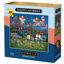Golden Gate Bridge 210 Piece Mini Personal Jigsaw Puzzle 9 x 11" Dowdle Folk Art - $19.79