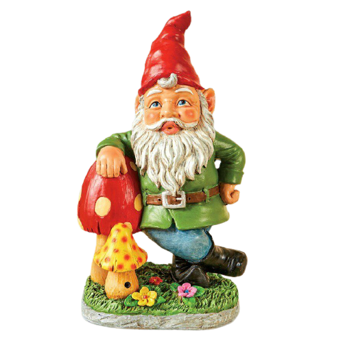 Motion Activated Whistling Charming Gnome Greeter Garden Sculpture