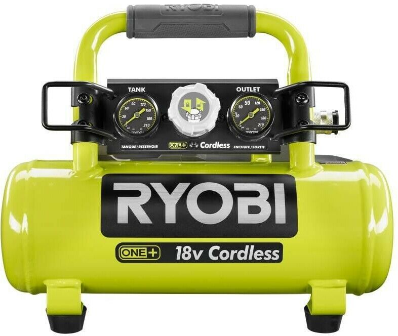 RYOBI Portable Air Compressor 18Volt 1 Gal. 4.0 Ah Tank Pressure Gauge