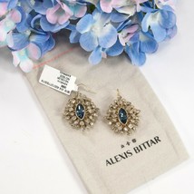 Alexis Bittar Gold Navette Starburst Crystal Large Drop Earrings NWT - $196.52