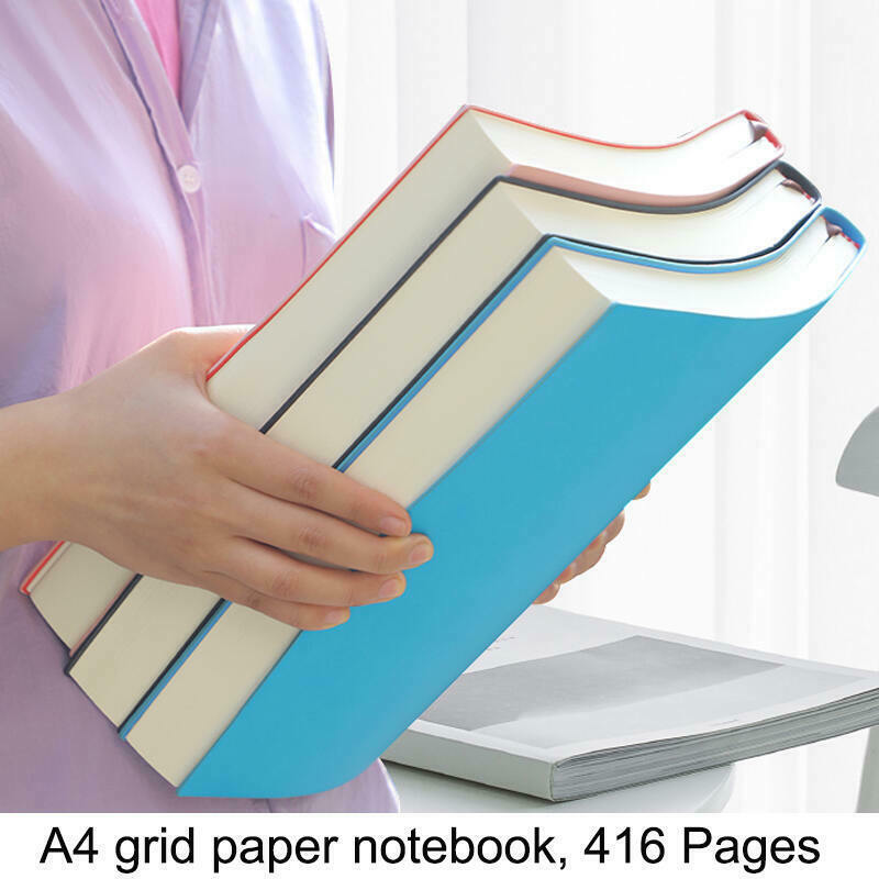 A4 Grid Paper Notebook Soft Leather 480 Pages Graph Paper Journal 8.3 X 10.6
