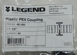Legend 461 503 Plastic Pex Coupling 1/2 Inch Package of 50 image 4