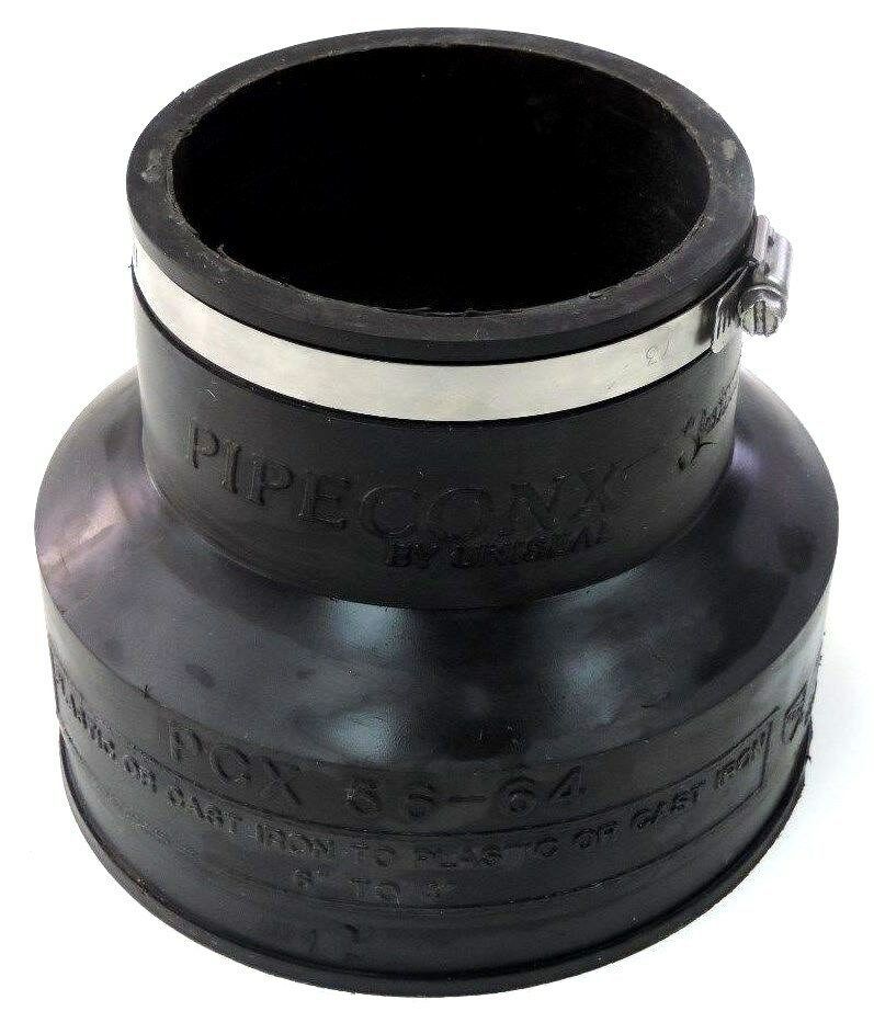 NEW PIPECONX BY UNISEAL PCX 5664 RUBBER COUPLING 6" TO 4" MISSING ONE