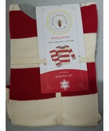Burts Bees Baby 100% Organic Cotton Rugby Stripe Pajama Set - Red/Off-Wh... - $16.82