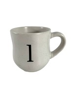 World Market Letter L Monogram Initial Mug Tea Coffee Cup Black White Sp... - $18.81