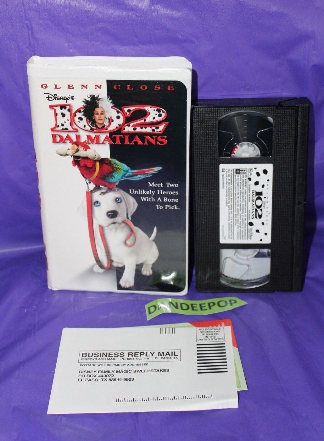 102 Dalmatians (VHS, 2001, Clam Shell) Walt Disney Home Video Movie ...