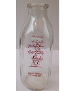 Vintage milk bottle KING QUALITY DAIRY Saint Louis glass - £15.12 GBP