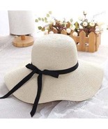 Ladies Broad Brim Beach Hat Summer hat Sun Visor Sunhat, straw bucket ha... - $13.90