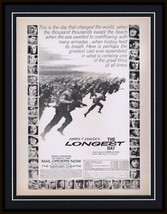 ORIGINAL 1962 John Wayne The Longest Day 11x14 Framed Advertisement - $148.49